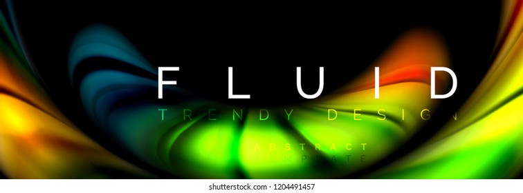 Fluid color motion concept, vector illustration