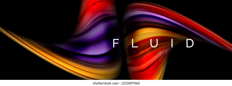 Fluid color motion concept, vector illustration