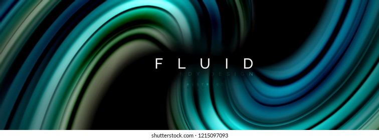 Fluid color motion concept, vector illustration
