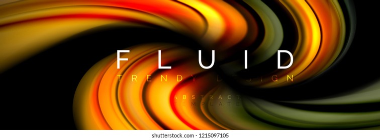 Fluid color motion concept, vector illustration
