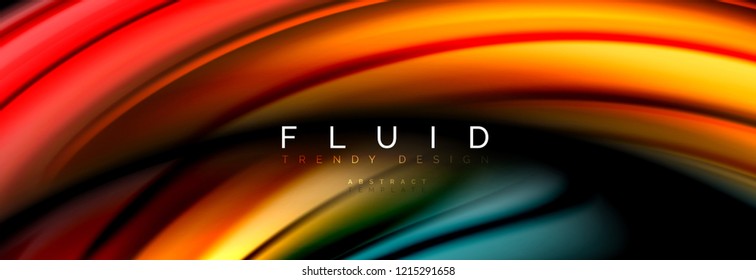 Fluid color motion concept, vector illustration
