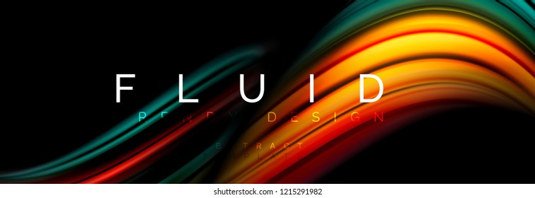 Fluid color motion concept, vector illustration