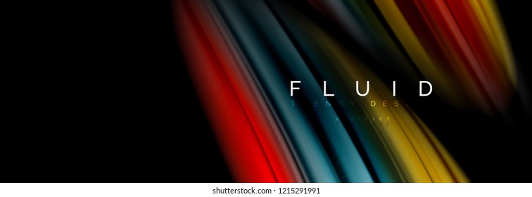 Fluid color motion concept, vector illustration