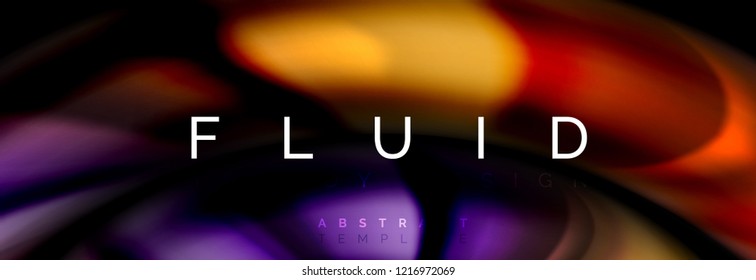 Fluid color motion concept, vector illustration
