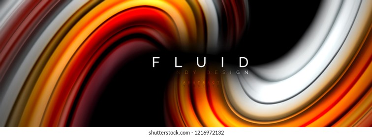 Fluid color motion concept, vector illustration