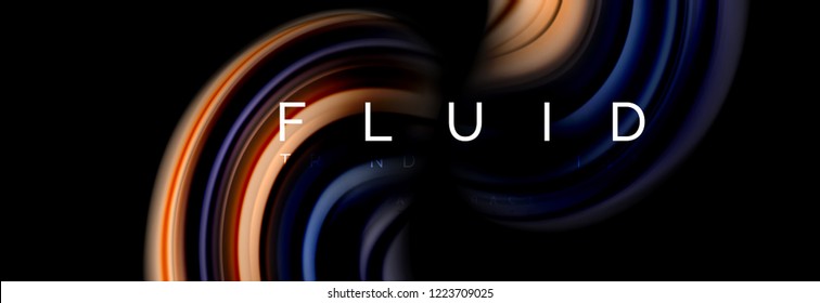 Fluid color motion concept, vector illustration