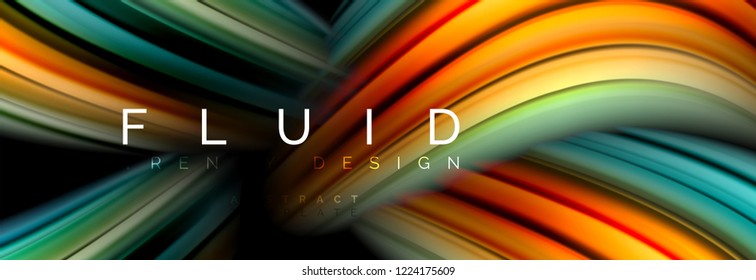 Fluid color motion concept, vector illustration