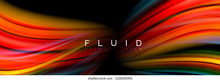 Fluid color motion concept, vector illustration
