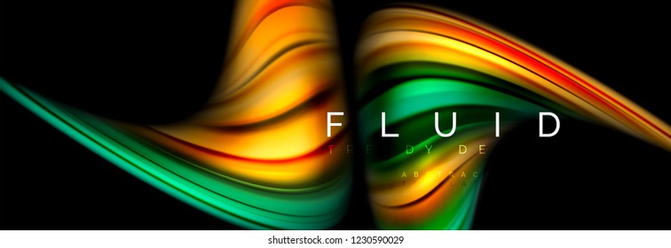 Fluid color motion concept, vector illustration