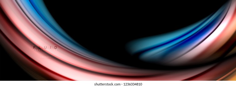 Concepto de movimiento de color fluido, ilustración vectorial