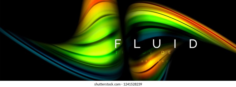 Fluid color motion concept, vector illustration