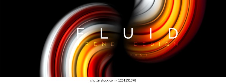 Fluid color motion concept, vector illustration