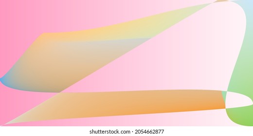 Fluid Color Pastel Dynamic Original Background. Psychedelic Pink Technology Futuristic Smooth Gradient Mesh. Layers Multicolor Neon Rainbow Illustration. Minimal Digital Modern Shape Modern Design.