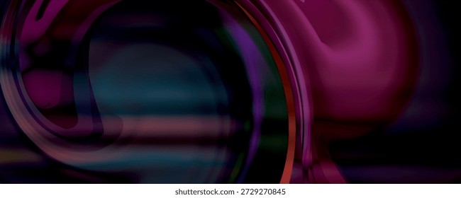 Fluid color rainbow style wave abstract background, techno modern design on black. Vector