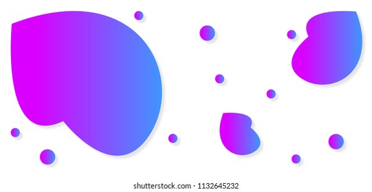 Fluid color  set. Colorful bubble shapes with gradients. Trendy design