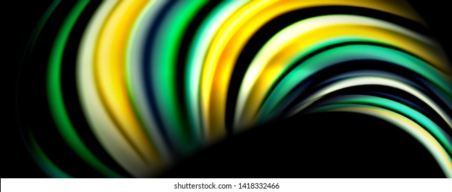 A cor do fluido gira em preto. Fundo moderno com design moderno. Estilo do arco- íris vetorialName