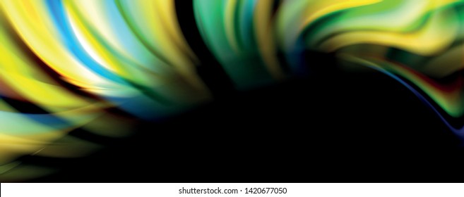 A cor do fluido gira em preto. Fundo moderno com design moderno. Estilo do arco- íris vetorialName