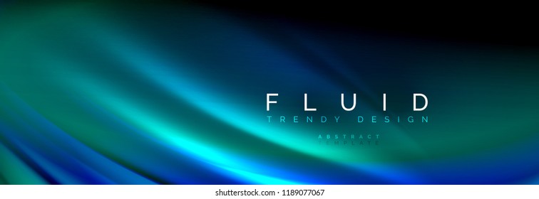 Fluid color wave line background. Trendy abstract layout template for business or technology presentation, internet poster or web brochure cover, wallpaper. Vector illustration