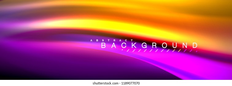 Fondo de la línea de onda de color fluido. Plantilla de diseño abstracto a la moda para presentación de negocios o tecnología, portada de póster de internet o de folletos web, fondo de pantalla. Ilustración del vector