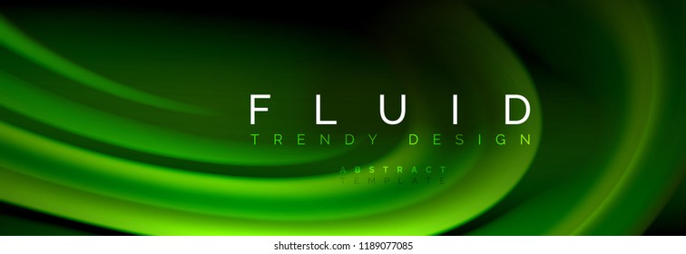 Fondo de la línea de onda de color fluido. Plantilla de diseño abstracto a la moda para presentación de negocios o tecnología, portada de póster de internet o de folletos web, fondo de pantalla. Ilustración del vector