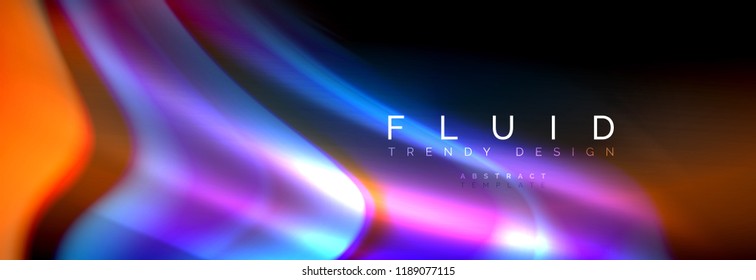 Fluid color wave line background. Trendy abstract layout template for business or technology presentation, internet poster or web brochure cover, wallpaper. Vector illustration