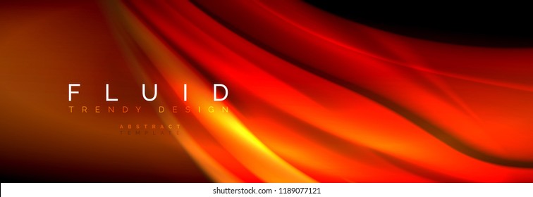 Fluid color wave line background. Trendy abstract layout template for business or technology presentation, internet poster or web brochure cover, wallpaper. Vector illustration