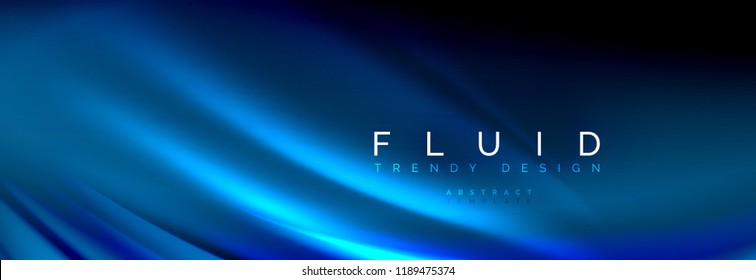 Fluid color wave line background. Trendy abstract layout template for business or technology presentation, internet poster or web brochure cover, wallpaper. Vector illustration