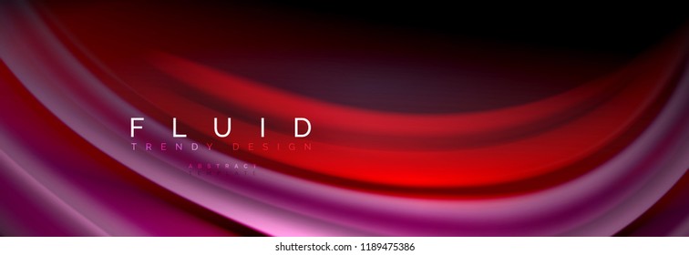 Fluid color wave line background. Trendy abstract layout template for business or technology presentation, internet poster or web brochure cover, wallpaper. Vector illustration