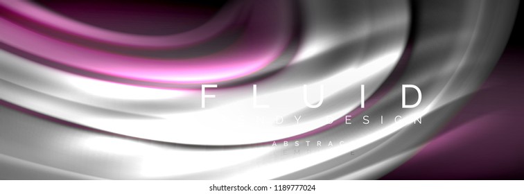 Flüssige Farbwellenlinie, Hintergrund. Trendy abstrakte Layout-Vorlage für Geschäfts- oder Technologiepräsentationen, Internet-Poster oder Web-Broschüren-Cover, Bildschirmhintergrund. Vektorgrafik