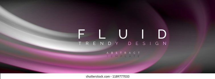 Fluid color wave line background. Trendy abstract layout template for business or technology presentation, internet poster or web brochure cover, wallpaper. Vector illustration
