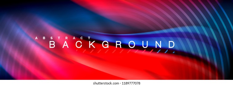 Fondo de la línea de onda de color fluido. Plantilla de diseño abstracto a la moda para presentación de negocios o tecnología, portada de póster de internet o de folletos web, fondo de pantalla. Ilustración del vector