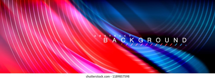 Fluid color wave line background. Trendy abstract layout template for business or technology presentation, internet poster or web brochure cover, wallpaper. Vector illustration