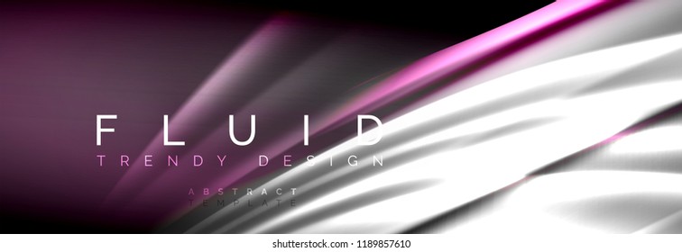 Plano de fundo da linha de onda da cor do fluido. Modelo de layout abstrato moderno para apresentação de negócios ou tecnologia, cartaz de internet ou capa de brochura da web, papel de parede. Ilustração vetorial