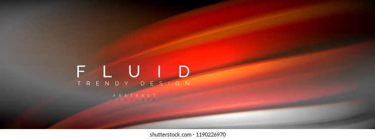 Fondo de la línea de onda de color fluido. Plantilla de diseño abstracto a la moda para presentación de negocios o tecnología, portada de póster de internet o de folletos web, fondo de pantalla. Ilustración del vector