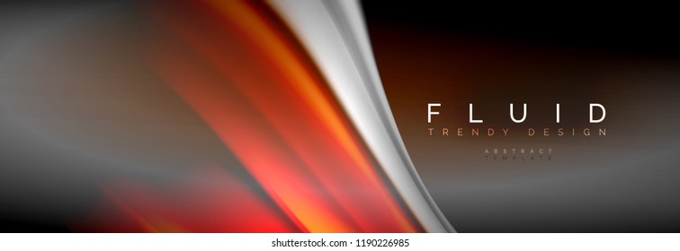 Fluid color wave line background. Trendy abstract layout template for business or technology presentation, internet poster or web brochure cover, wallpaper. Vector illustration