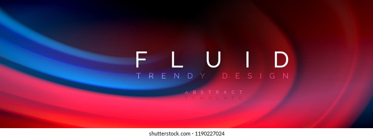 Fluid color wave line background. Trendy abstract layout template for business or technology presentation, internet poster or web brochure cover, wallpaper. Vector illustration