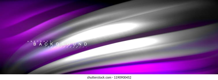Flüssige Farbwellenlinie, Hintergrund. Trendy abstrakte Layout-Vorlage für Geschäfts- oder Technologiepräsentationen, Internet-Poster oder Web-Broschüren-Cover, Bildschirmhintergrund. Vektorgrafik