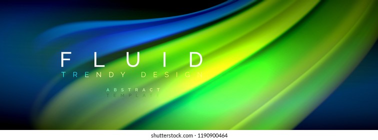Fluid color wave line background. Trendy abstract layout template for business or technology presentation, internet poster or web brochure cover, wallpaper. Vector illustration
