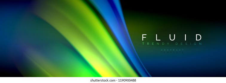 Fluid color wave line background. Trendy abstract layout template for business or technology presentation, internet poster or web brochure cover, wallpaper. Vector illustration