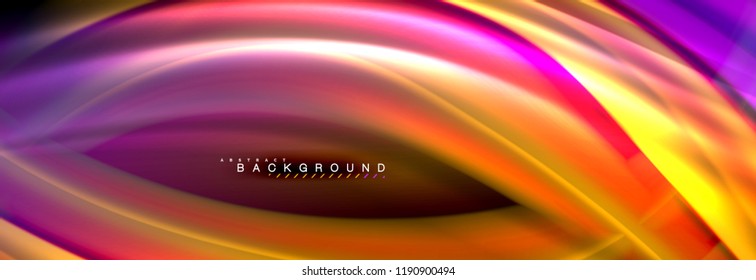 Fluid color wave line background. Trendy abstract layout template for business or technology presentation, internet poster or web brochure cover, wallpaper. Vector illustration