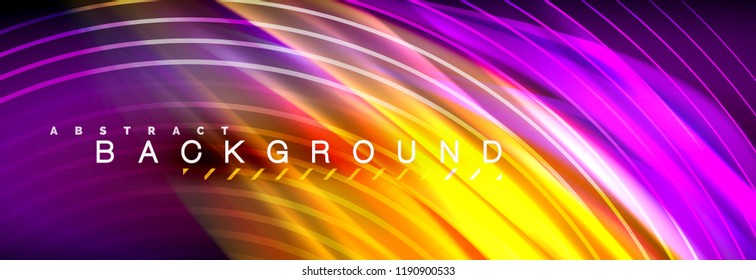 Fondo de la línea de onda de color fluido. Plantilla de diseño abstracto a la moda para presentación de negocios o tecnología, portada de póster de internet o de folletos web, fondo de pantalla. Ilustración del vector