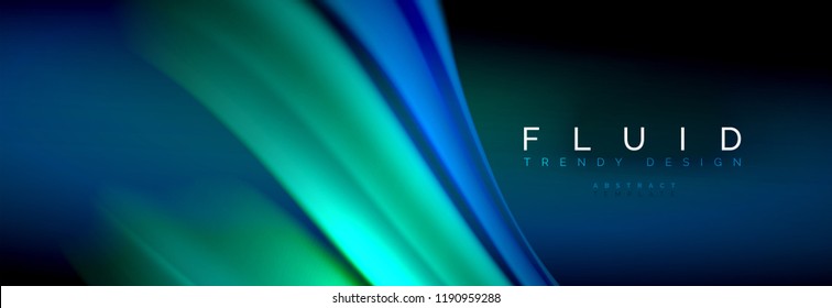 Fluid color wave line background. Trendy abstract layout template for business or technology presentation, internet poster or web brochure cover, wallpaper. Vector illustration