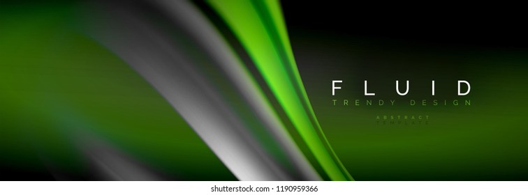 Fluid color wave line background. Trendy abstract layout template for business or technology presentation, internet poster or web brochure cover, wallpaper. Vector illustration