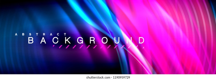Flüssige Farbwellenlinie, Hintergrund. Trendy abstrakte Layout-Vorlage für Geschäfts- oder Technologiepräsentationen, Internet-Poster oder Web-Broschüren-Cover, Bildschirmhintergrund. Vektorgrafik