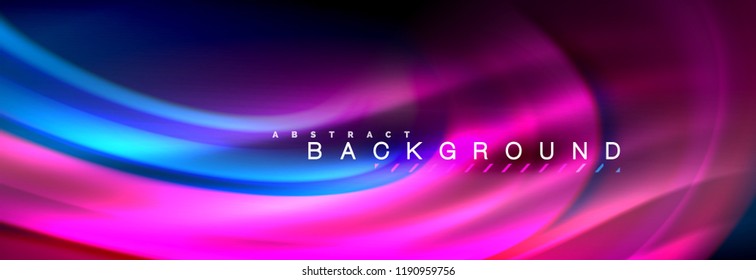 Fondo de la línea de onda de color fluido. Plantilla de diseño abstracto a la moda para presentación de negocios o tecnología, portada de póster de internet o de folletos web, fondo de pantalla. Ilustración del vector