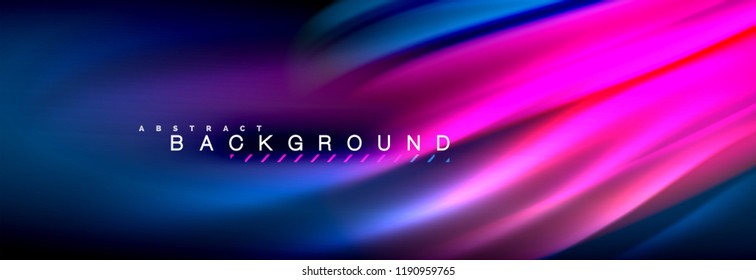 Fondo de la línea de onda de color fluido. Plantilla de diseño abstracto a la moda para presentación de negocios o tecnología, portada de póster de internet o de folletos web, fondo de pantalla. Ilustración del vector