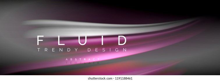 Fondo de la línea de onda de color fluido. Plantilla de diseño abstracto a la moda para presentación de negocios o tecnología, portada de póster de internet o de folletos web, fondo de pantalla. Ilustración del vector