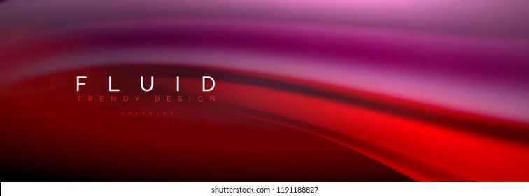 Fluid color wave line background. Trendy abstract layout template for business or technology presentation, internet poster or web brochure cover, wallpaper. Vector illustration
