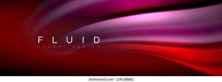 Fluid color wave line background. Trendy abstract layout template for business or technology presentation, internet poster or web brochure cover, wallpaper. Vector illustration
