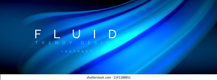 Fluid color wave line background. Trendy abstract layout template for business or technology presentation, internet poster or web brochure cover, wallpaper. Vector illustration